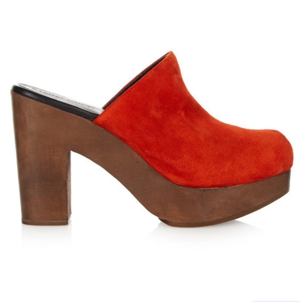 Rachel Comey Red Suede Mules